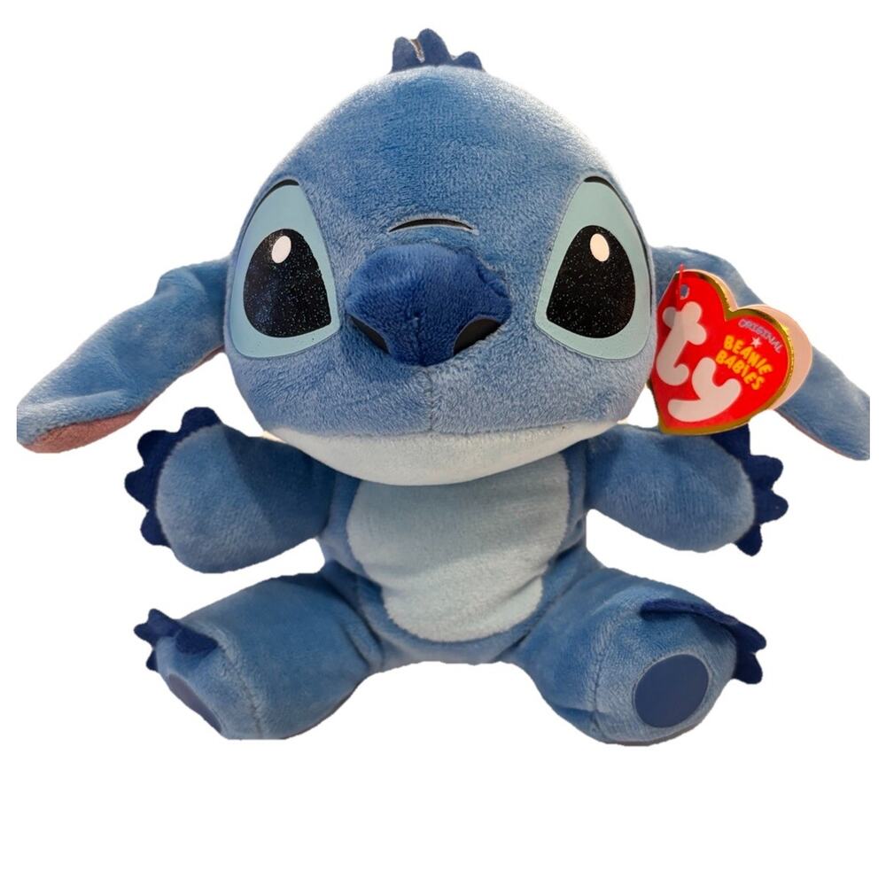 Ty Beanie Baby - STITCH (Disney's Lilo & Stitch) Soft Plushy Version NEW MWMTs